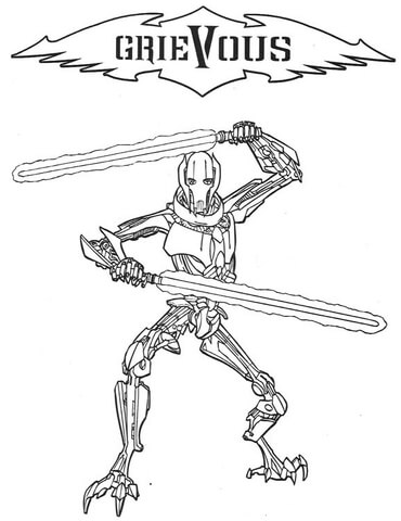 General Grievous Coloring Page